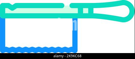 japanische Handsäge Farbe Symbol Vektor Illustration Stock Vektor
