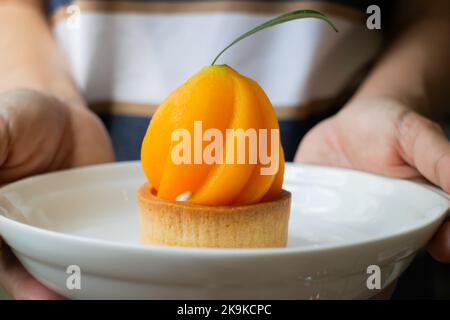 Mayongchid oder marian Plum Cheese Pie, Stock Foto Stockfoto
