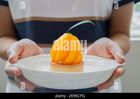 Mayongchid oder marian Plum Cheese Pie, Stock Foto Stockfoto