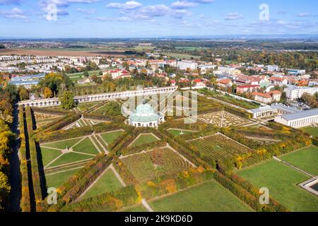 Renesancni Kvetna zahrada (17. stol., UNESCO), Kromeriz, Morava, Ceska republika / Renaissance Floral Garden, Kromeriz, UNESCO, Mähren, Tschechische republik Stockfoto