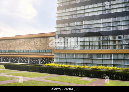 Ein altes Verwaltungsgebäude der unam in mexiko Stockfoto