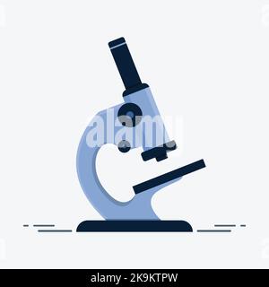 Mikroskop Wissenschaft Labor Vergrößern Werkzeug Vektor Symbol Illustration Stock Vektor