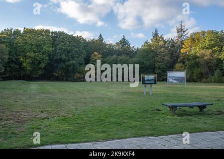 Zwiggelte, Niederlande - 18. Oktober 2022: Westerbork war ein Nazi-Durchgangslager in der Provinz Drenthe. Anne Frank und Etty Hillesum wurden von ihm transportiert Stockfoto