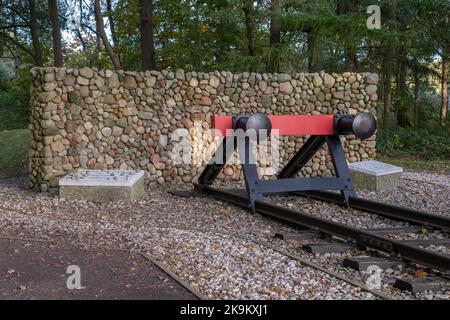 Zwiggelte, Niederlande - 18. Oktober 2022: Westerbork war ein Nazi-Durchgangslager in der Provinz Drenthe. Anne Frank und Etty Hillesum wurden von ihm transportiert Stockfoto