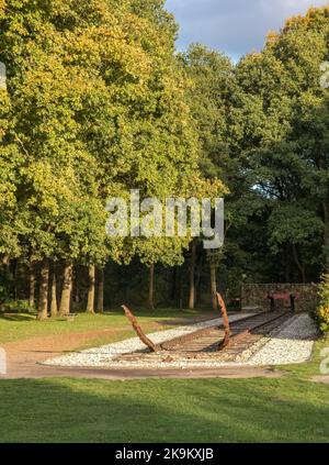 Zwiggelte, Niederlande - 18. Oktober 2022: Westerbork war ein Nazi-Durchgangslager in der Provinz Drenthe. Anne Frank und Etty Hillesum wurden von ihm transportiert Stockfoto