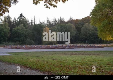Zwiggelte, Niederlande - 18. Oktober 2022: Westerbork war ein Nazi-Durchgangslager in der Provinz Drenthe. Anne Frank und Etty Hillesum wurden von ihm transportiert Stockfoto