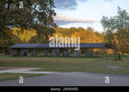 Zwiggelte, Niederlande - 18. Oktober 2022: Westerbork war ein Nazi-Durchgangslager in der Provinz Drenthe. Anne Frank und Etty Hillesum wurden von ihm transportiert Stockfoto