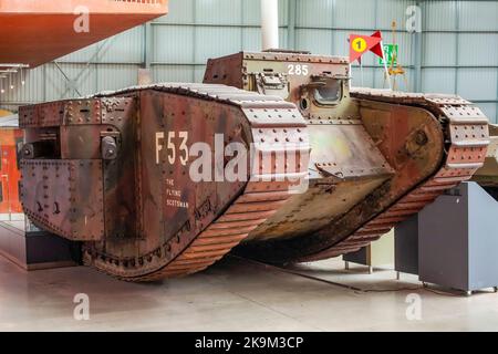 Mark IV-Tank ( Innengewinde) Stockfoto