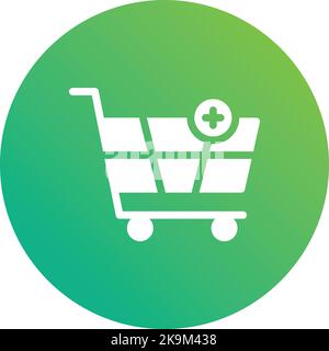 In den Warenkorb Vektor-Icon-Design Illustration Stock Vektor