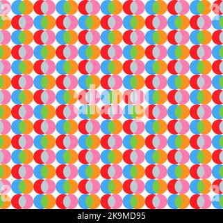 Abstrakte minimalistische Vektorgeometrie, druckvolle Formen und Farben, die Aufmerksamkeit erfordern, nahtlos Stock Vektor