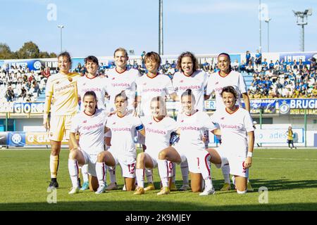Mailand, Italien. 29. Oktober 2022. Roma-Line-up während Inter - FC Internazionale vs AS Roma, Italienischer Fußball Serie A Frauenspiel in Mailand, Italien, Oktober 29 2022 Kredit: Unabhängige Fotoagentur/Alamy Live News Stockfoto