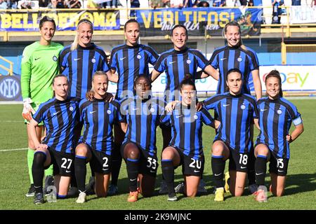 Sesto San Giovanni, Italien. 29. Oktober 2022. Mailand, Italien, 29.10.22 Team des FC Internazionale während des Frauenspiels der Serie A zwischen dem FC Internazionale und AS Roma im Breda-Stadion in Sesto San Giovanni Mailand, Italien Fußball (Cristiano Mazzi/SPP) Credit: SPP Sport Press Photo. /Alamy Live News Stockfoto