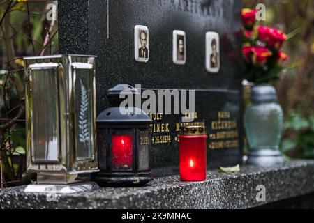 Brünn, Tschechische Republik. 29. Oktober 2022. Der Brünner Zentralfriedhof, abgebildet vor dem Allerseelentag, am 29. Oktober 2022,´ Brno, Tschechische Republik. Quelle: Patrik Uhlir/CTK Photo/Alamy Live News Stockfoto