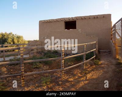 Azraq Feuchtgebiet Reserve, Schlammvogelversteck, Jordanien, Oktober 2022 Stockfoto