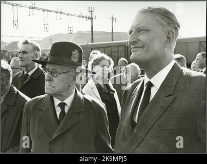 Einweihung des Rallar-Denkmals. Erik Upmark, Generaldirektor Der Staatsbahnen. Stockfoto