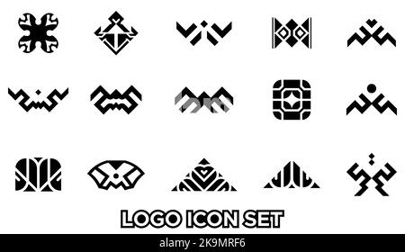 Moderne Logo Design Kollektion für Branding und Corporate Identity. Logo Mega Kollektion, abstraktes geometrisches Business Logo Icon Set Stock Vektor