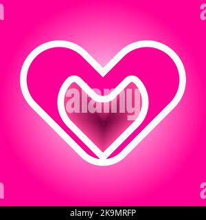 Herzform Liebesillustrierung Stock Vektor