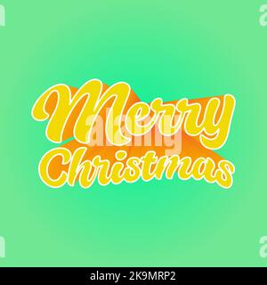 Weihnachten. Weihnachtsdesign mit Schriftzug. Frohe Weihnachtsgrußkarte, Holly-Design-Elemente. Stock Vektor