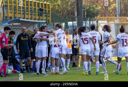 Mailand, Italien. 29. Oktober 2022. Roma-Torfest während Inter - FC Internazionale vs AS Roma, Italienischer Fußball Serie A Frauenspiel in Mailand, Italien, Oktober 29 2022 Kredit: Unabhängige Fotoagentur/Alamy Live News Stockfoto