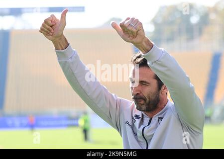 Parma, Italien. 29. Oktober 2022. Gianluigi Buffon (Parma Calcio) während Parma Calcio gegen Como 1907, Italienisches Fußballspiel der Serie B in Parma, Italien, Oktober 29 2022 Quelle: Independent Photo Agency/Alamy Live News Stockfoto