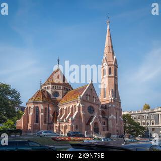 Szilagyi Dezso Square Reformierte Kirche - Budapest, Ungarn Stockfoto