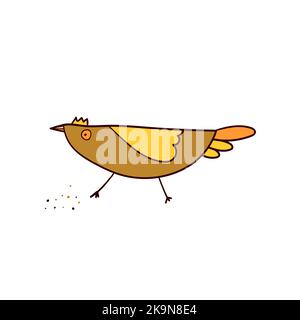 Vektor-Illustration von lustigen Cartoon Vogel. Malbuch-Seitenelement. Stock Vektor