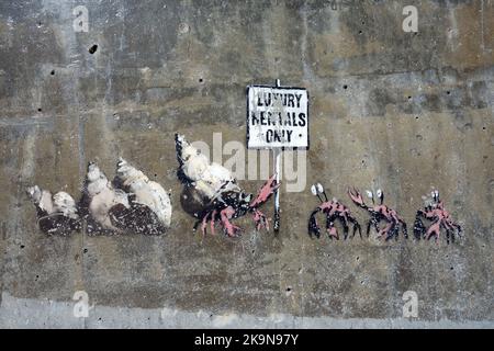 Banksy Artwork in Cromer, Norfolk Stockfoto