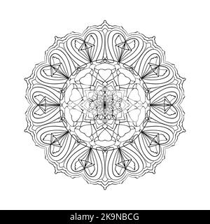 Mandala ethnischen runden Element. Handgezeichneter Doodle-Hintergrund im Kreis. Stock Vektor