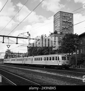 Staatsbahnen SJ X0A5 bei Bonnierhuset. Stockfoto