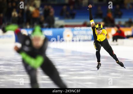 2022-10-29 17:11:26 Heerenveen - Joep Wennemars in Aktion auf den 1500 Metern während des WM-Qualifying-Turniers in Thialf. ANP VINCENT JANNINK niederlande Out - belgien Out Stockfoto