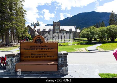 Kaskaden von Time Garden, Banff, Kanada Stockfoto