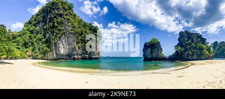 Luftaufnahme der Insel Koh Hong in der Provinz Krabi, Thailand Stockfoto