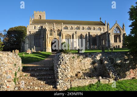 St. Margaret's Church, Cley am Meer, Norfolk, England, Großbritannien Stockfoto