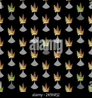 Nahtloser abstrakter Hintergrund mit stilisierten Blumensträußen. Stock Vektor