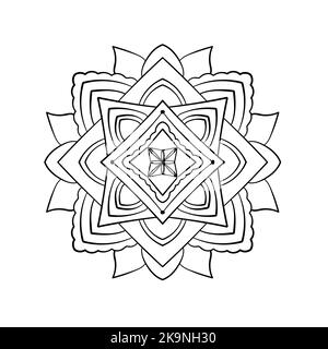 Mandala-Muster. Runder dekorativer dekorativer Hintergrund. Malbuch-Element. Stock Vektor