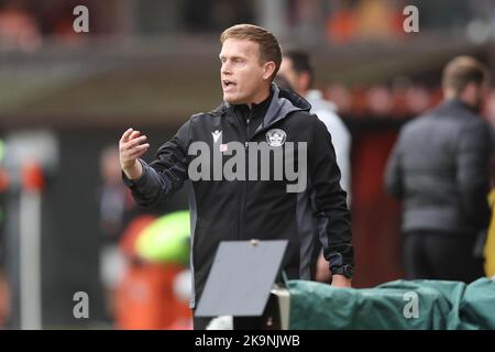 29.. Oktober 2022; Tannadice Park, Dundee, Schottland: Scottish Premier League Football, Dundee United gegen Motherwell; Motherwell-Manager Steven Hammell Credit: Action Plus Sports Images/Alamy Live News Stockfoto