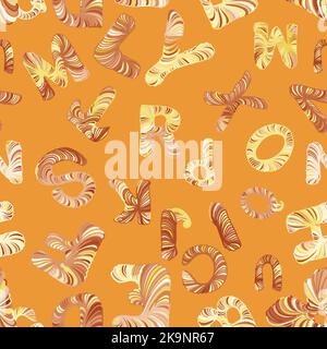 Abstrakter, farbenfroher Hintergrund mit handgezeichneten Buchstaben Stock Vektor