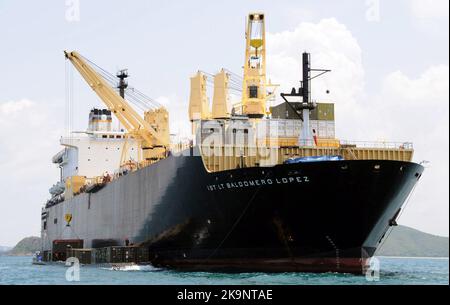 Militär Sealift Command Marine Corps Container Roll-on/Roll-off Schiff USNS 1. LT. Baldomero Lopez Stockfoto