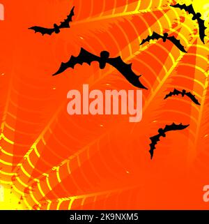 Halloween Hintergrund mit Spinnennetz. Festliches Designelement. Stock Vektor