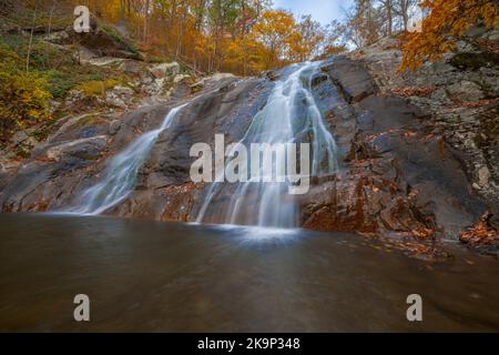 Wasserfälle und Wanderwege im Shenandoah National Park Stockfoto