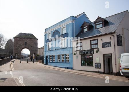 Das Gate House in Monmouth, in Monmouthshire, Wales in Großbritannien Stockfoto