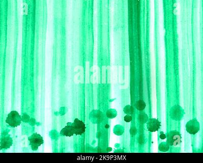 Abstrakt Acryl bemalt Hintergrund. Von Hand gezeichnete grüne Striche. Ökologischer Hintergrund. Stock Vektor
