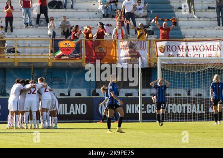 Mailand, Italien. 29. Oktober 2022. Roma-Torfest während Inter - FC Internazionale vs AS Roma, Italienischer Fußball Serie A Frauenspiel in Mailand, Italien, Oktober 29 2022 Kredit: Unabhängige Fotoagentur/Alamy Live News Stockfoto