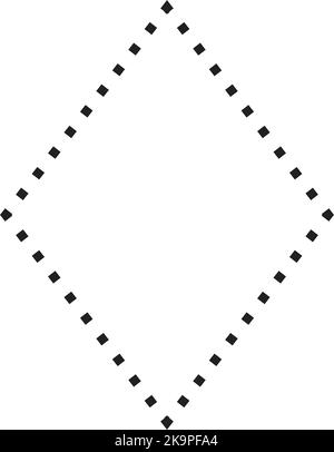 Rhombus-Symbol gestrichelte Form Vektor-Symbol für kreative Grafik-Design-ui-Element in einem Piktogramm Illustration Stock Vektor