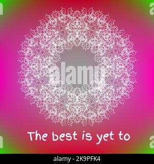 Beste Wünsche Zitat auf blauem Blot. Handgemalte Aquarell abstrakte Illustration. Stock Vektor