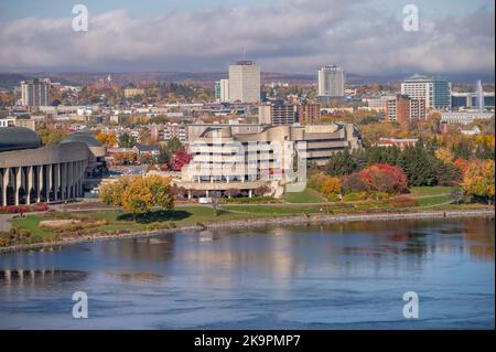 Gatineau, Quebec - 19. Oktober 2022: Fassade des Canadian Museum of History (ehemals Canadian Museum of Civilization) Stockfoto