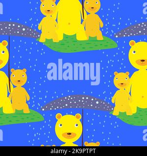 Niedliche helle Cartoon Raupen. Vektor nahtloses Muster . Stock Vektor