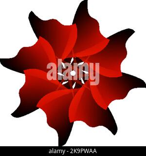 Abstrakte bunte Blumenformen auf weißem Hintergrund. Stock Vektor