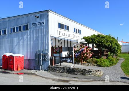 VALATIE, NEW YORK - 19 Okt 2022: Harvest Spirits, die 1. Farm Distillery des Staates New York. Stockfoto