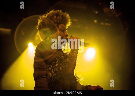 Oktober. 30. 2022. Zagreb, Kroatien - die berühmte amerikanische Sängerin Macy Gray, eine R&B- und Soul-Sängerin, die ein Live-Konzert aufführt Stockfoto